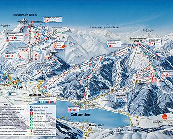 Region Zell am See, Kaprun i Bruck ad. Grossglocknerstrasse. Kliknij aby zobaczyć ofertę góry Schmittenhöhe.